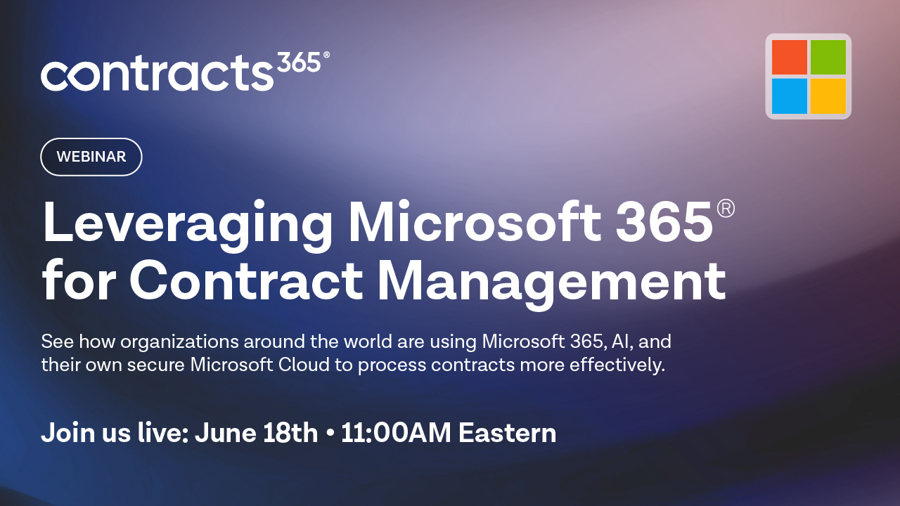 Contracts 365 Contract Management Software For Microsoft Users